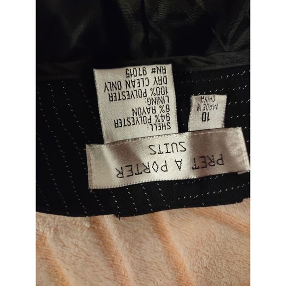 Pret A Porter Suits Pants Size 10 Black And White "Missing 1 Clasp" - Picture 4 of 9